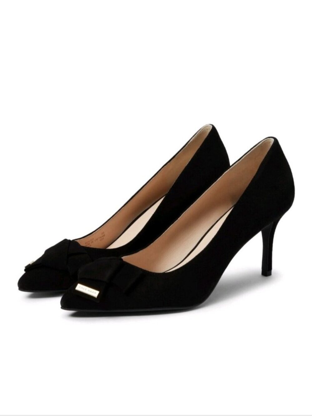 COLE HAAN | Women's Ina Pumps Heels Suede Black Sz 6.5B